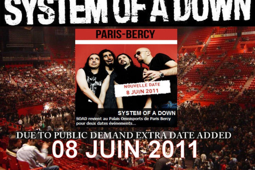 Choisissez la set list de system of a down pour leurs concerts à paris
