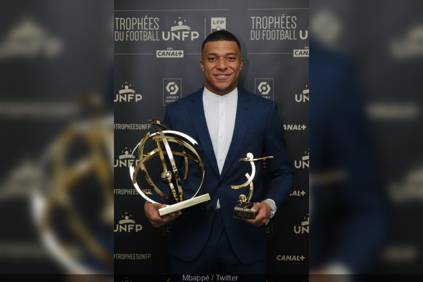 Psg Kylian Mbappé élu Meilleur Joueur De La Saison En Ligue 1 Trophée Unfp 9869