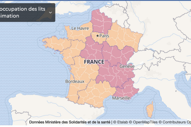 Carte De France Coronavirus Les Departements En Vulnerabilite La France En Etat D Urgence Sanitaire Deuxieme Confinement Sortiraparis Com