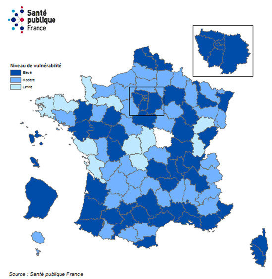 Map of France Coronavirus: vulnerable departments, red and scarlet zone