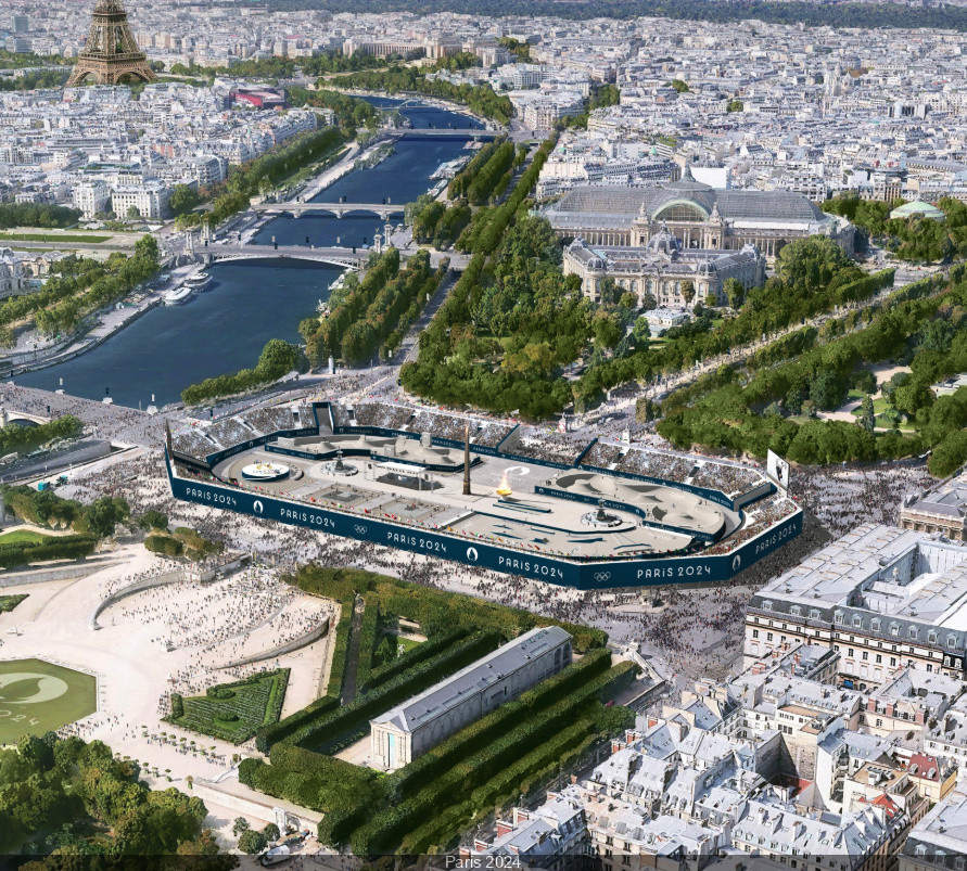 JO Paris 2024 la place de la Concorde transformée en stade olympique