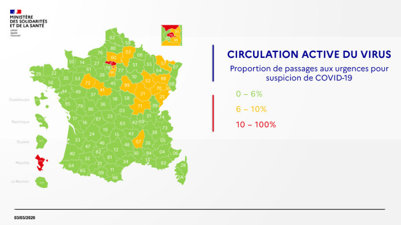 Coronavirus : Carte de France du déconfinement par ...