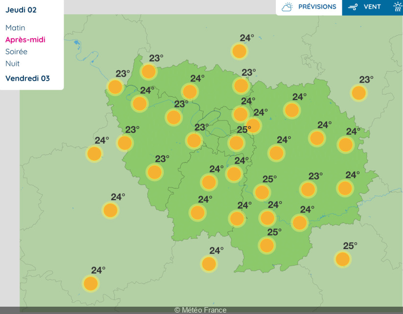 Weather forecast in Paris and Ile-de-France on Wednesday 1 and Thursday 2 September 2021