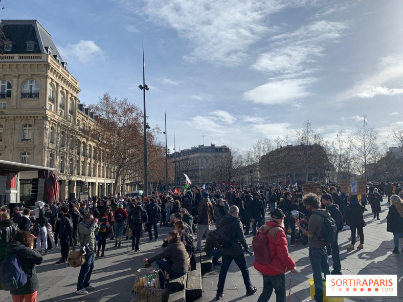 Manifestation nationale pour les libertés place de la République à Paris ce samedi 30 janvier 2021