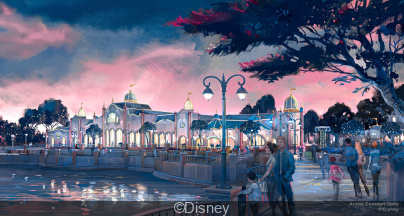 Disneyland Paris: extension of the Walt Disney Studios, the lake area is revealed with concept art