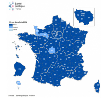 Map of France Covid on October 27, 33,417 new cases in 24 hours