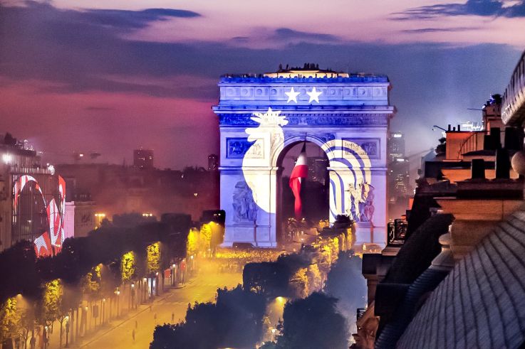 2018 Fifa World Cup The French Team Parades On The Champs Elysees