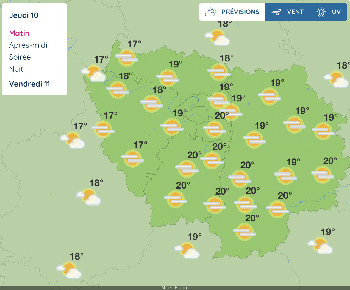 Météo à Paris et en Ile-de-France ces mercredi 9 et jeudi ...