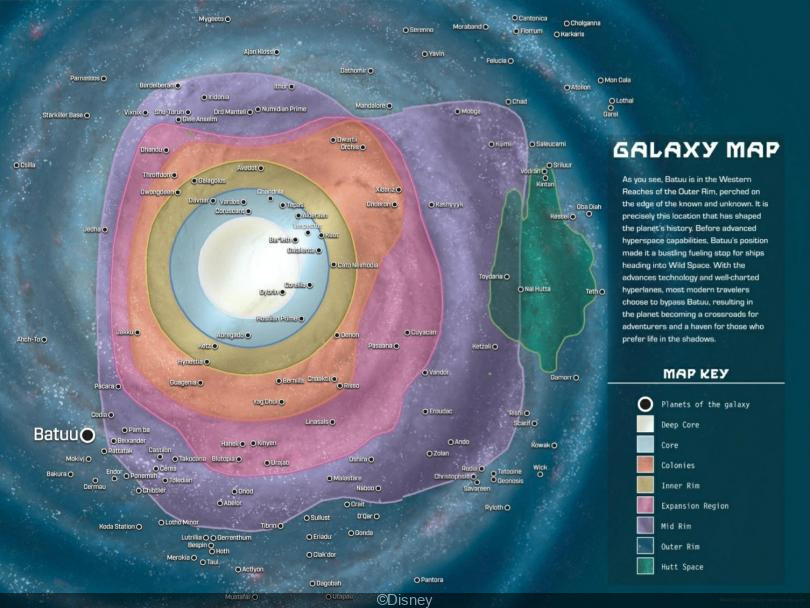 Star Wars : Disney dévoile la carte officielle de la galaxie lointaine, très lointaine 