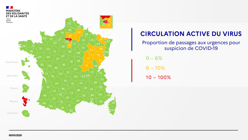 Coronavirus Carte De France Du Deconfinement Par Departement Le 6 Mai Sortiraparis Com