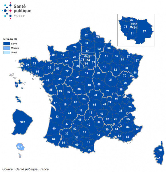 France Covid Map November 9 Icu Bed Occupancy Rate Per Region Sortiraparis Com